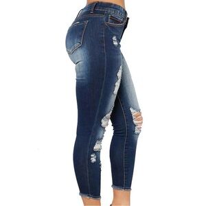 Haute Curve Trendy Ripped Denim Jeans